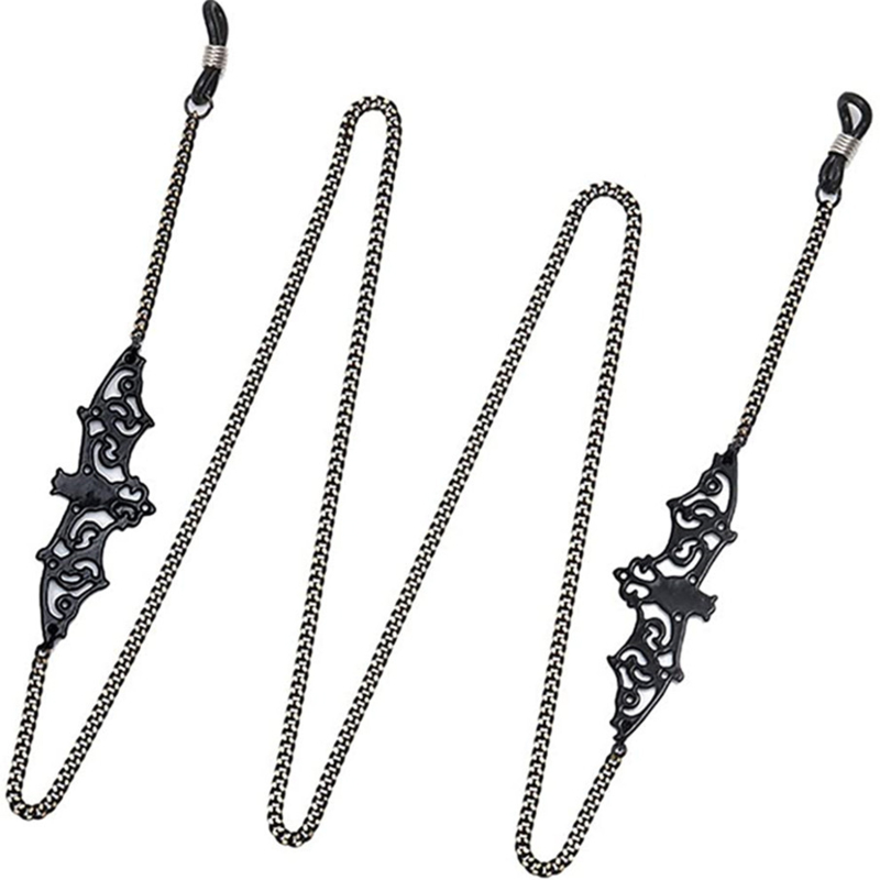 Sunglass Retainer Cord - 1-10PCS Gothic Bat Eyeglass Chain for