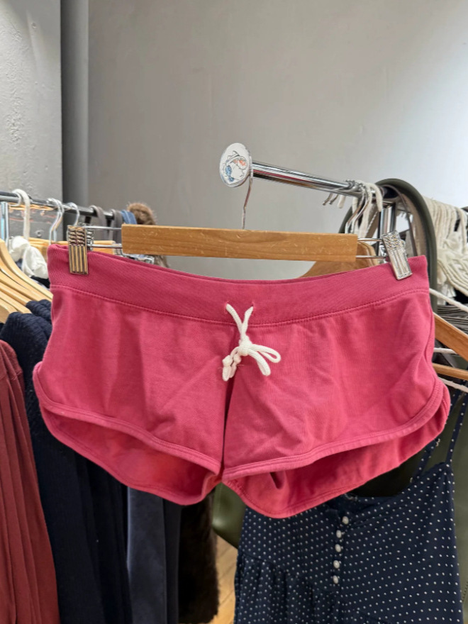 New Rose Pink Cotton Short Pan - Short Linen Drawstring ulasan dan harga