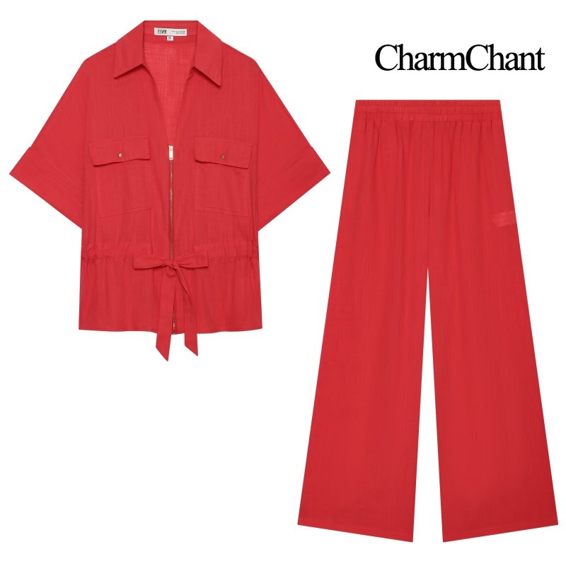 CHARMCHANT Women's Solid Linen - Short Linen Drawstring ulasan dan harga