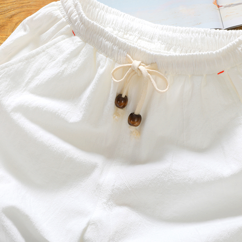 Brand men's summer fashion sol - Short Linen Drawstring ulasan dan harga