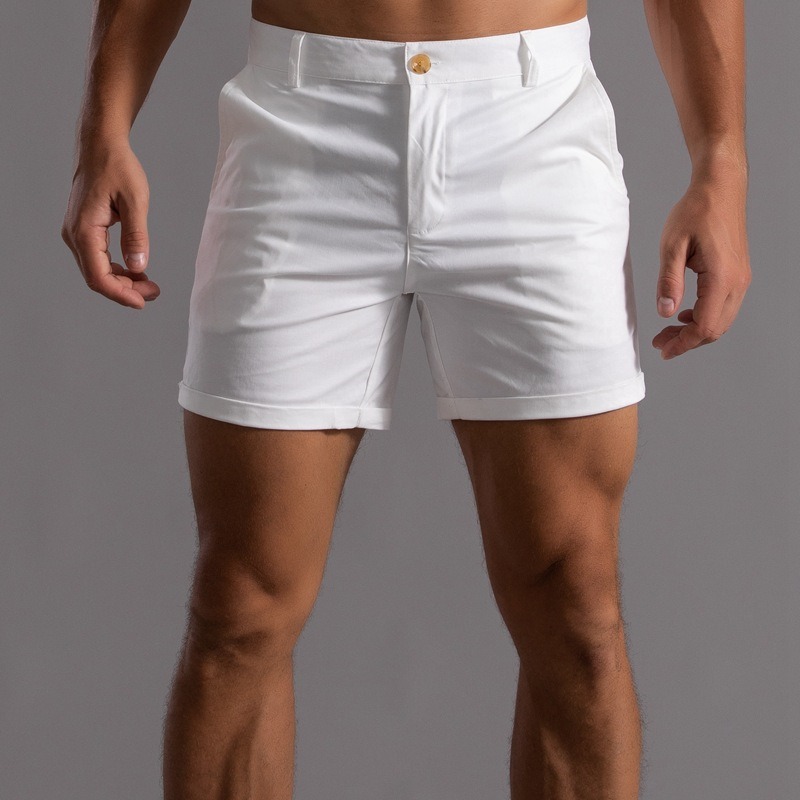 Men Slim Fit Chino Shorts Roll - Shorts Chino Slim ulasan dan harga