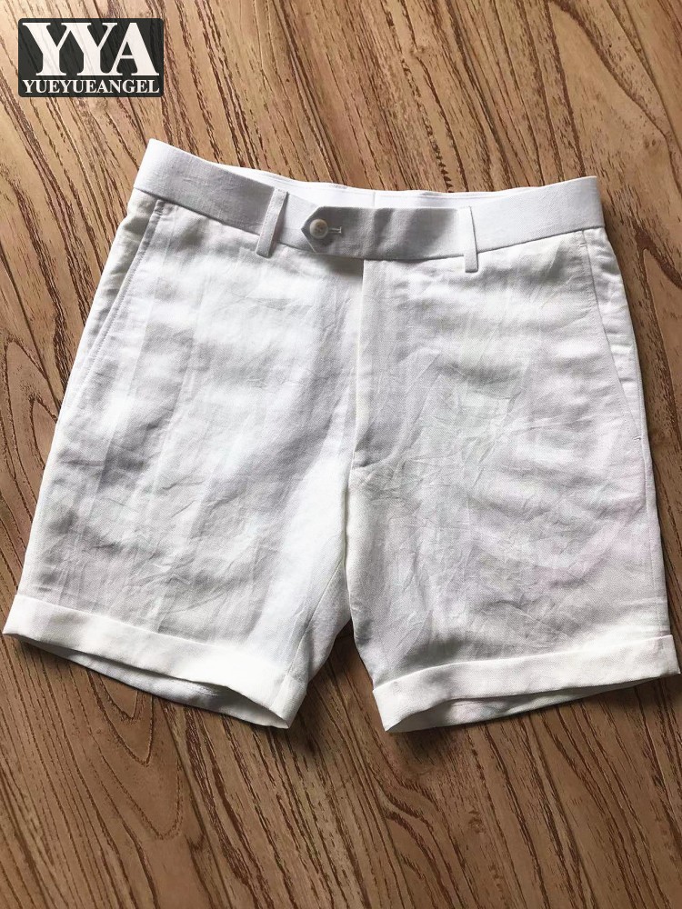 Fashion Men Business Summer Sl - Short Linen Drawstring ulasan dan harga