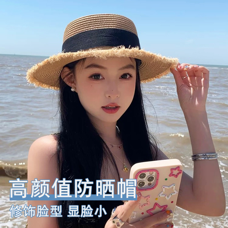 Women Straw Sun Hat Bowknot Su - Packable Hat Nylon ulasan dan harga