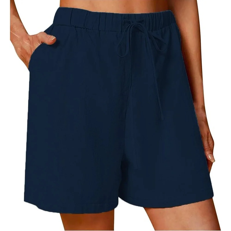 2026Women's Summer Casual Shor - Short Linen Drawstring ulasan dan harga