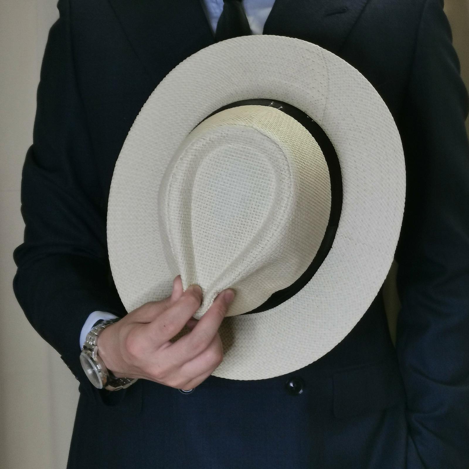 Men Summer Panama Straw Hat Na - Bucket Hat Straw ulasan dan harga