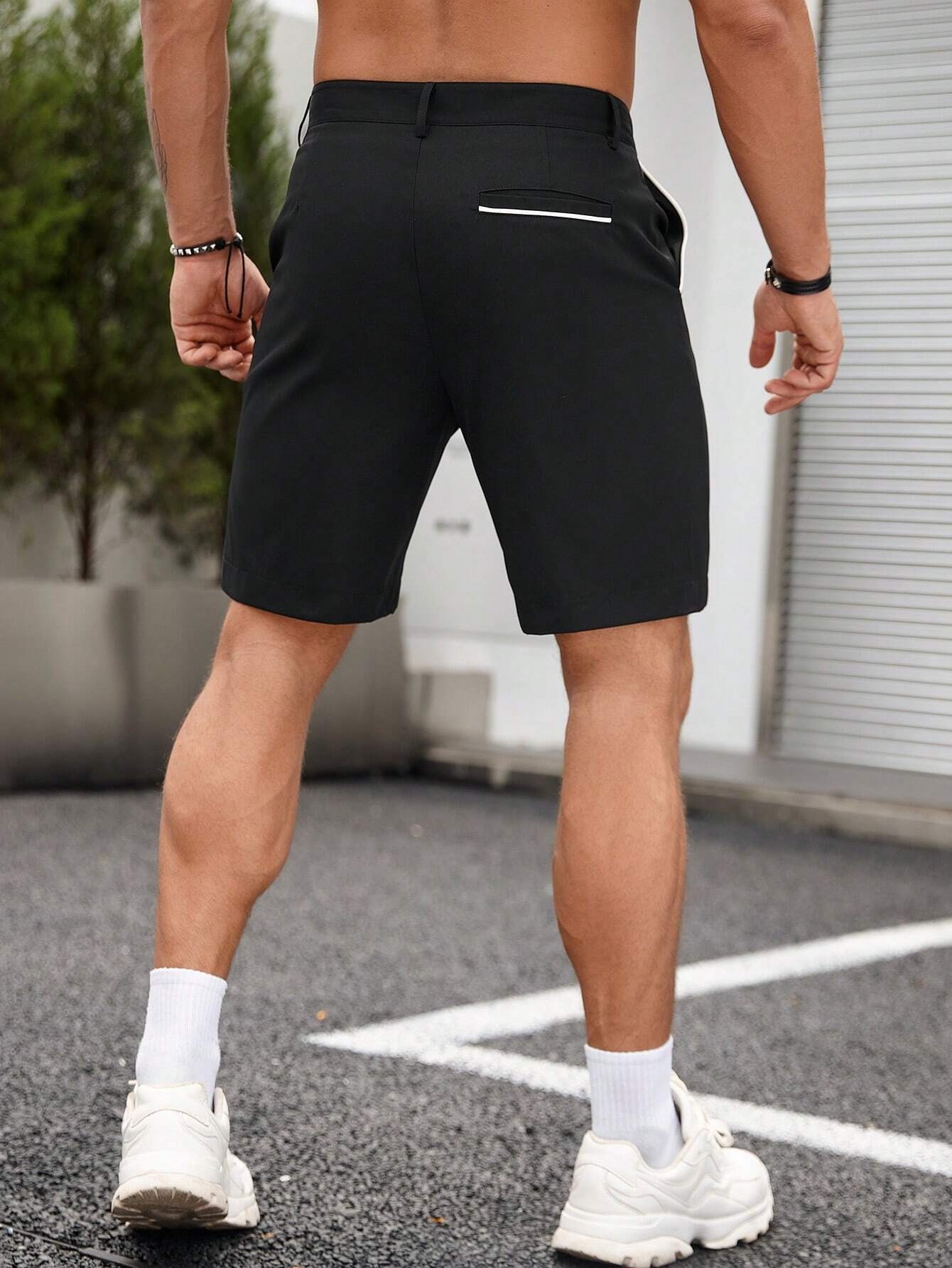 Men's Business Casual Chino Sh - Shorts Chino Slim ulasan dan harga
