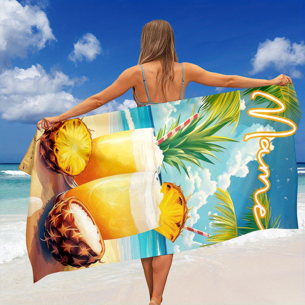 1pc Customized Name Beach Towe - Beach Towel Large ulasan dan harga