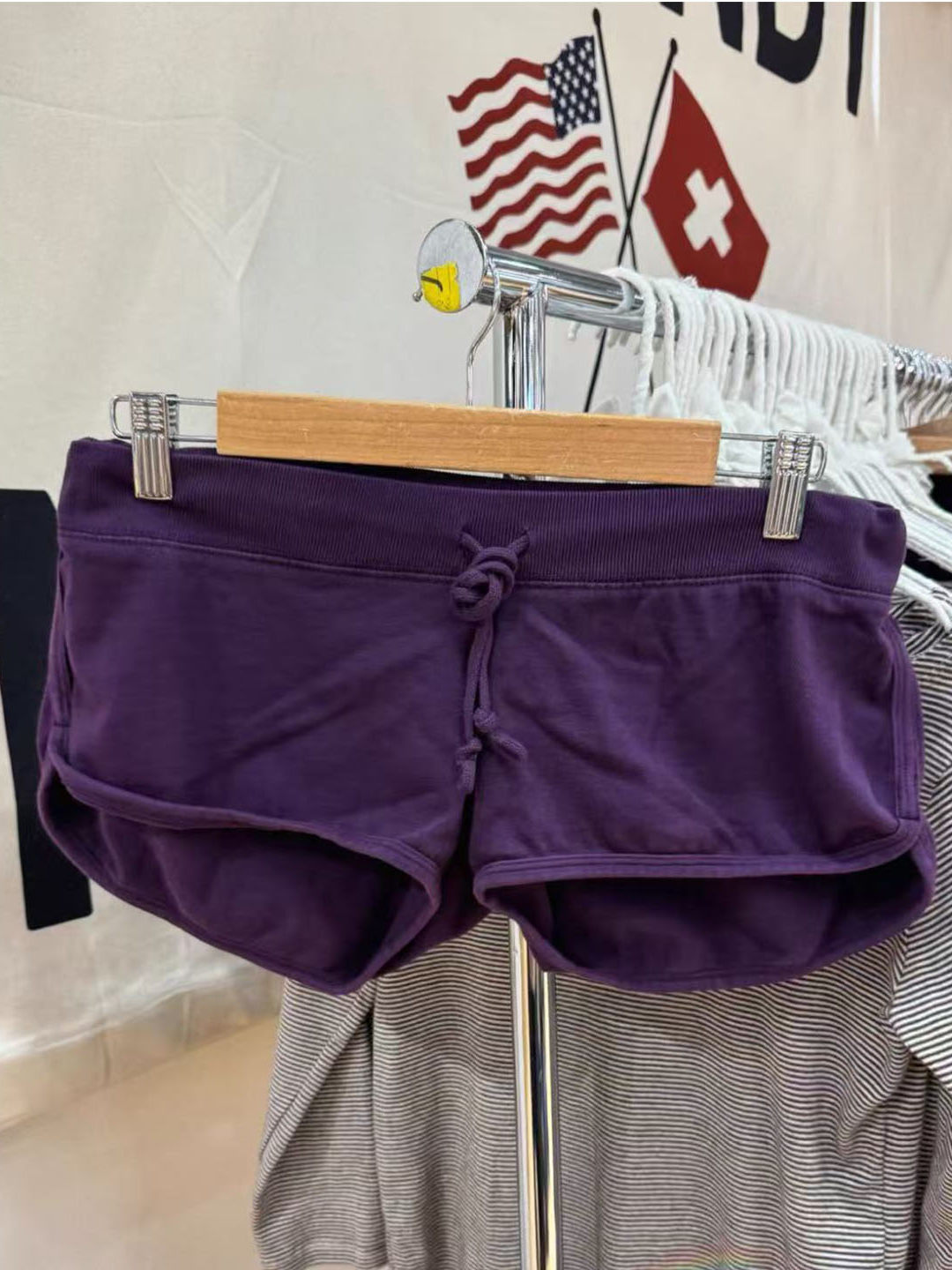 Purple Cotton Short Pant Women - Short Linen Drawstring ulasan dan harga