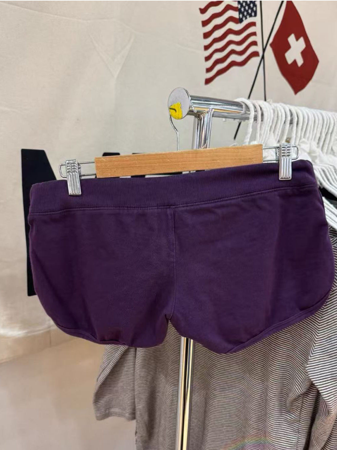 Purple Cotton Short Pant Women - Short Linen Drawstring ulasan dan harga
