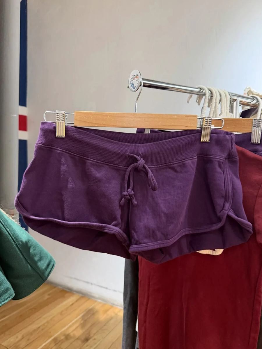 Purple Cotton Short Pant Women - Short Linen Drawstring ulasan dan harga