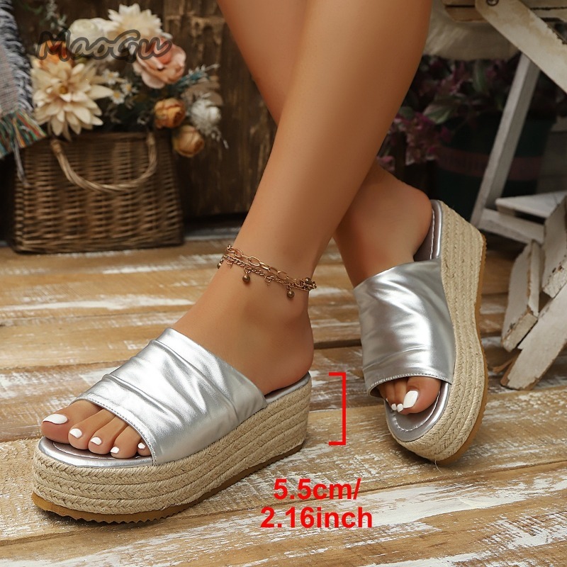 Women's Ruched Espadrille Wedg - Espadrille Slip On ulasan dan harga