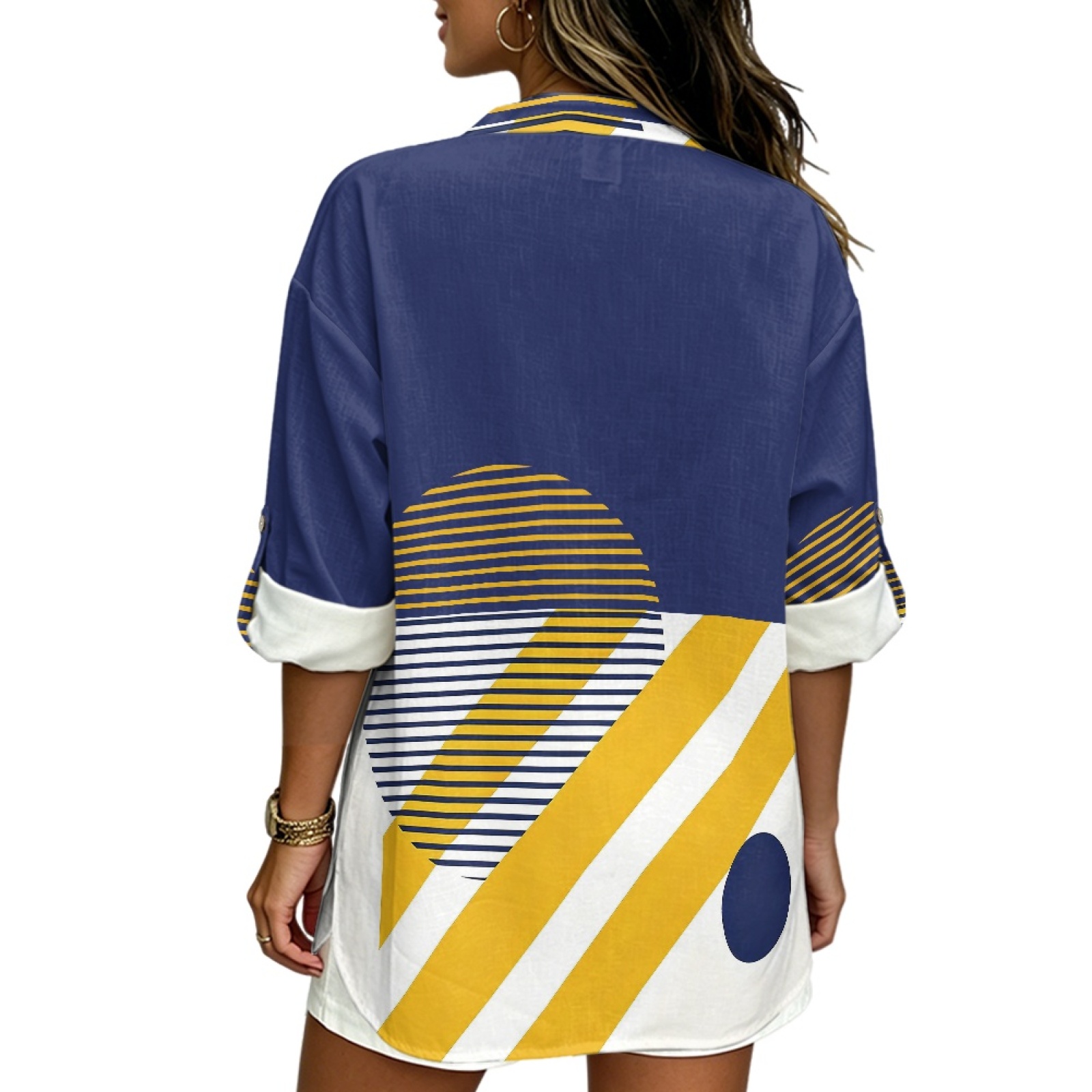 INSTANTARTS Women'S Linen V-Ne - Linen Shirt Breathable ulasan dan harga