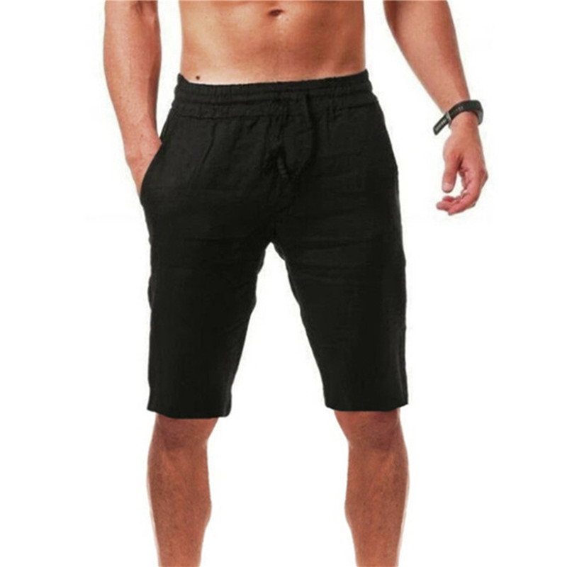 2026 new Men's Cotton Shorts P - Short Linen Drawstring ulasan dan harga