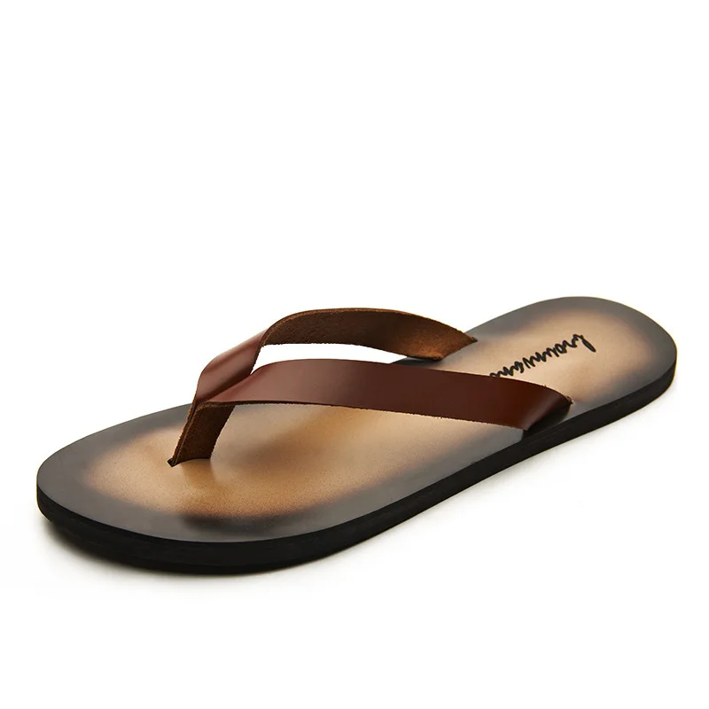 Classic Genuine Leather Mens S - Flip Flop Leather Men ulasan dan harga