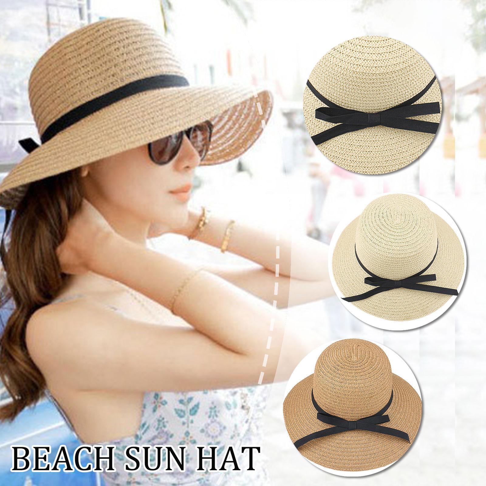 Summer Straw Hat Big Wide Brim - Bucket Hat Straw ulasan dan harga