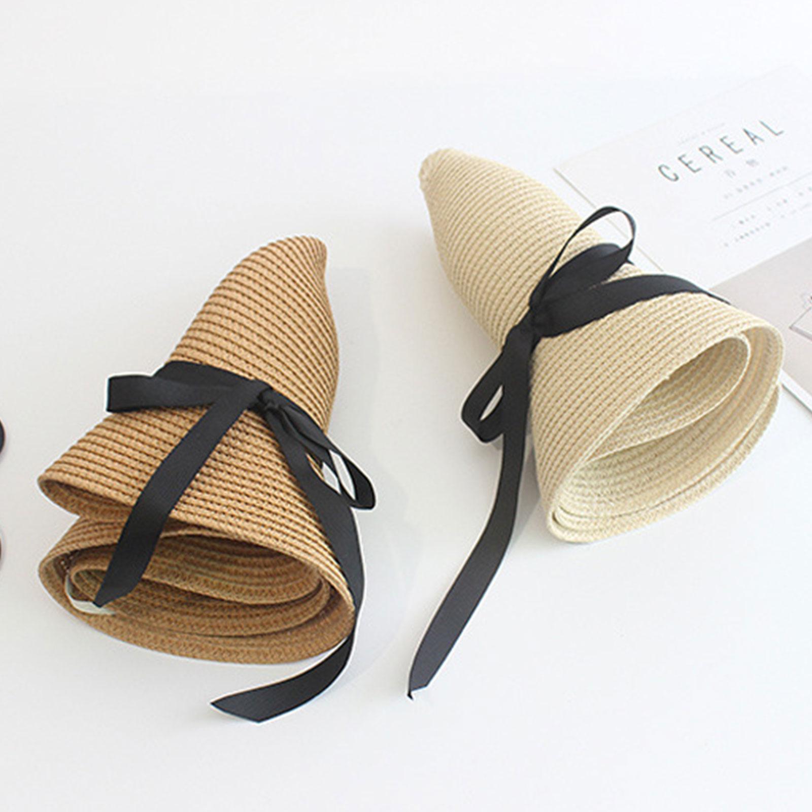 Summer Straw Hat Big Wide Brim - Bucket Hat Straw ulasan dan harga