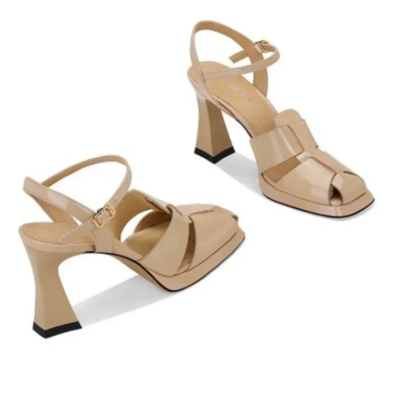Women's High Heel Sandals Fash - Casual Sandal Leather ulasan dan harga