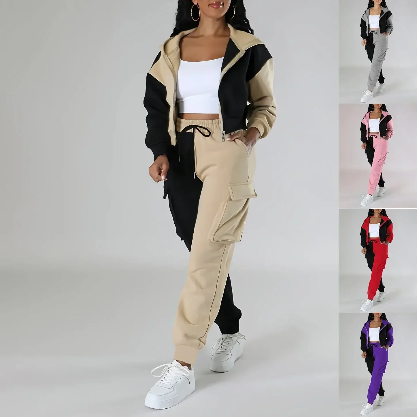 Women Loose Autumn Winter Two  - Short Linen Drawstring ulasan dan harga