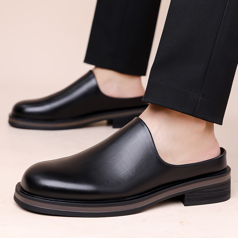 Men Slip-On Half Slippers, Thi - Flip Flop Leather Men ulasan dan harga
