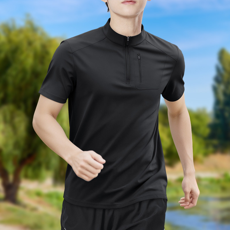 Men's Half-Zip High-Stretch Qu - Shirt Camp Collar ulasan dan harga