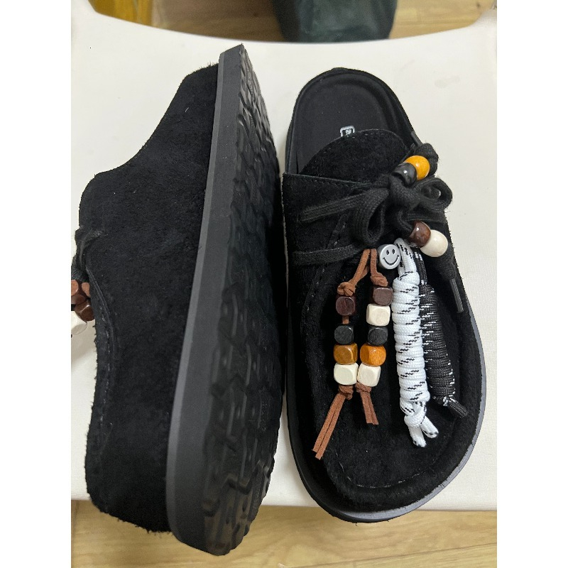 Women Men Clogs Cow Suede Leat - Flip Flop Leather Men ulasan dan harga