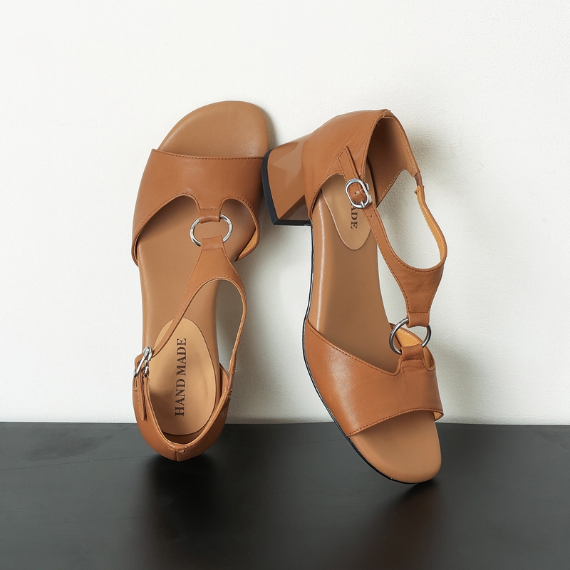 Women's new summer leather cow - Casual Sandal Leather ulasan dan harga