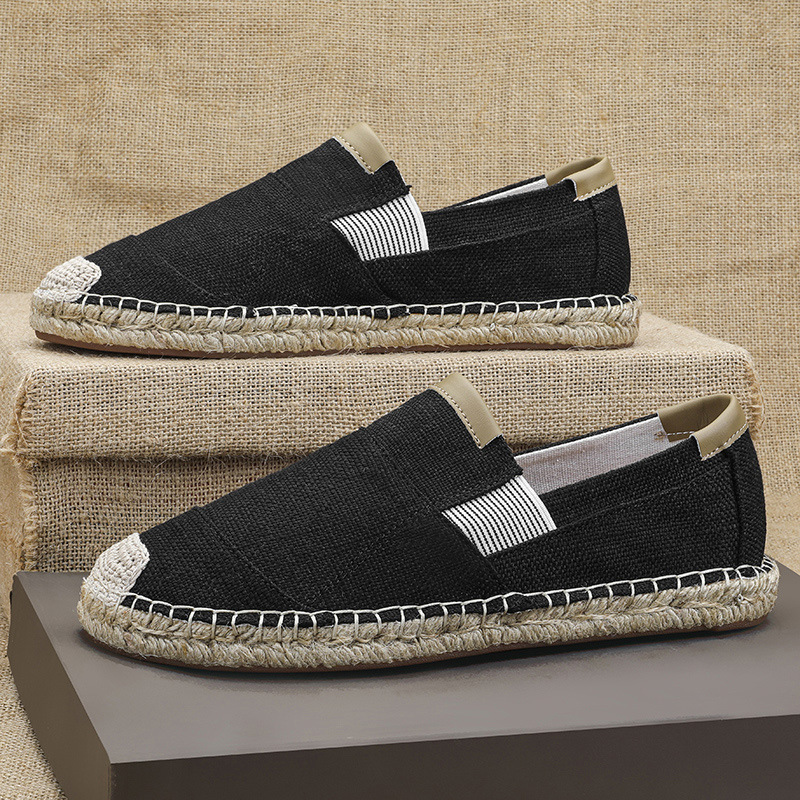 2025New Men Linen Casual Shoes - Espadrille Slip On ulasan dan harga