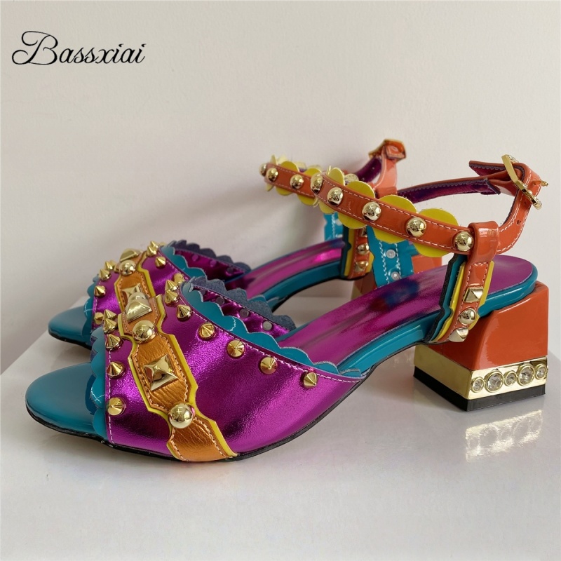 Luxury Rivet T-Strap Sandals W - Casual Sandal Leather ulasan dan harga