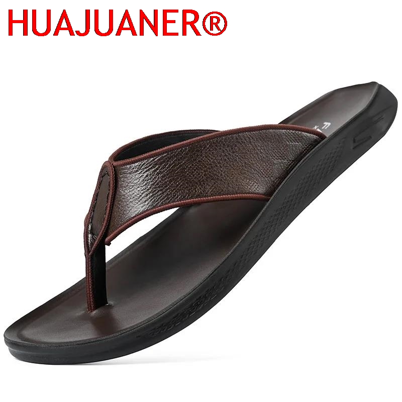 Casual Outdoor Men's Sandals S - Flip Flop Leather Men ulasan dan harga